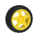 Robot Wheels 65x26mm For Mini DC Gearbox Yellow Motors (2 Tires) RW002